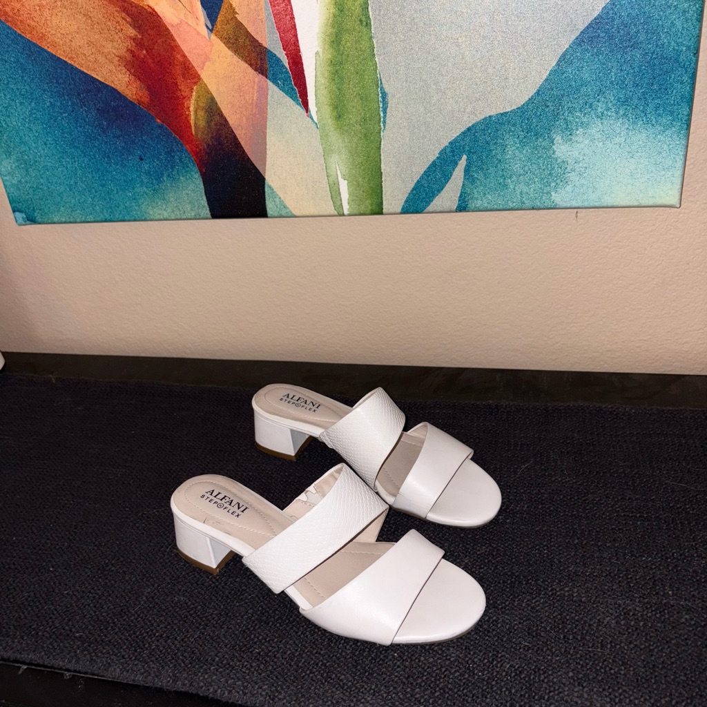 Super Cute Indie Open Toe Heel Sandals White Hippy Casual Footwear Beach Vibes